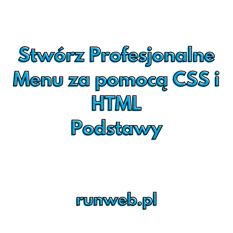 Stwórz profesjonalne menu za pomocą CSS i html